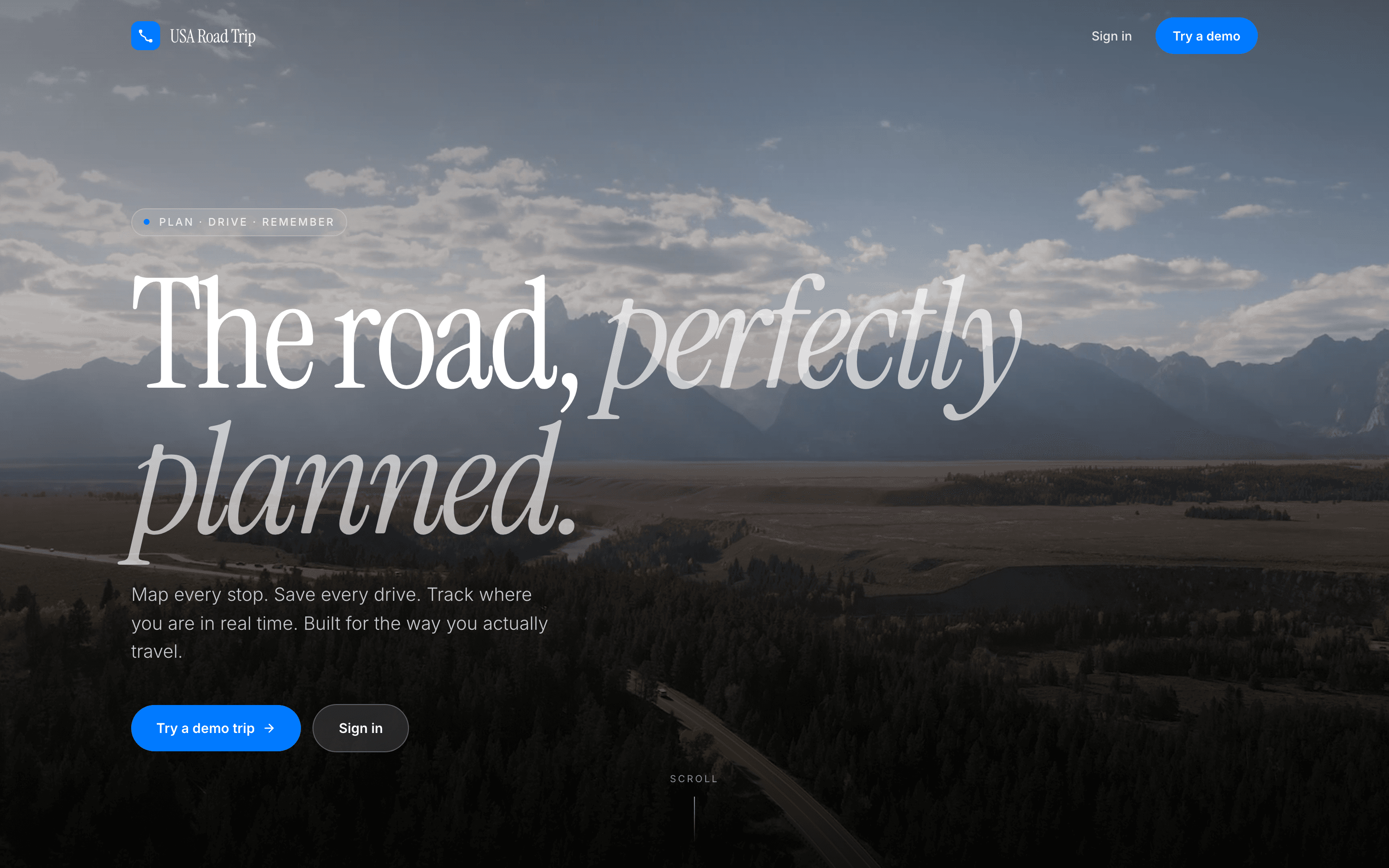 USA Road Trip — multi-day trip planner with map, GPS, and Supercharger network